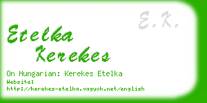 etelka kerekes business card